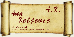 Ana Keljević vizit kartica